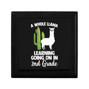 2nd Grade Teacher Student Kids Back To School Llam Gift Box