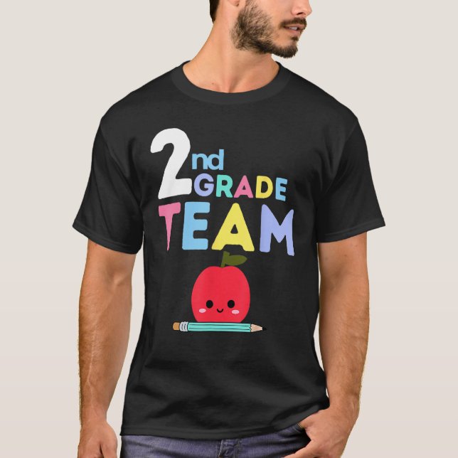2nd Grade Team  Back To School Teacher Student Kid T-Shirt (Front)