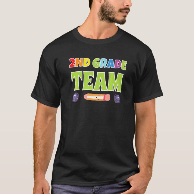 2nd Grade Team Second Grade 2nd Class Boys T-Shirt (Front)