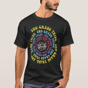 2nd Grade Tribe Spiral Groovy Vintage First Day Of T-Shirt