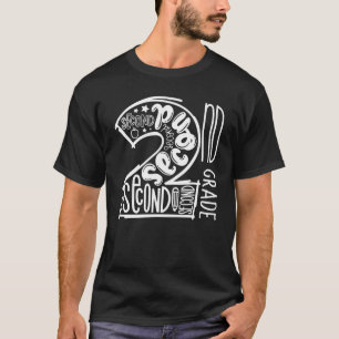 2nd Grade Typography Team Second Grade  Back To Sc T-Shirt