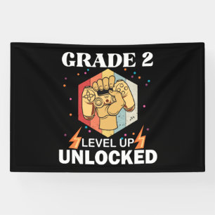 2nd Grade Unlocked Level Up Back To School First Banner