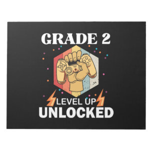 2nd Grade Unlocked Level Up Back To School First Notepad