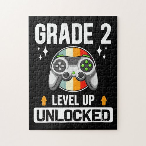 2nd Grade Unlocked Level Up Back To School Second  Jigsaw Puzzle