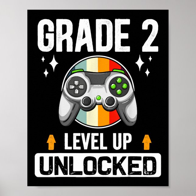 2nd Grade Unlocked Level Up Back To School Second  Poster (Front)