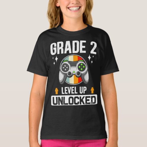 2nd Grade Unlocked Level Up Back To School Second  T_Shirt