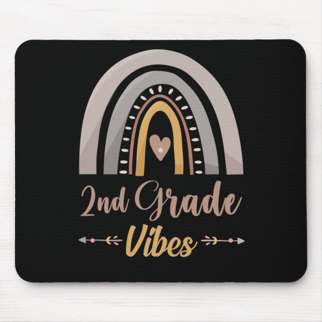 2nd Grade Vibes Second Grade Back to School Mouse Pad (Front)