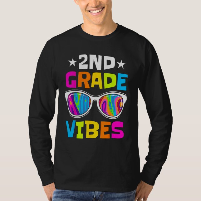 2nd Grade Vibes Sunglasses Back To School  Student T-Shirt (Front)