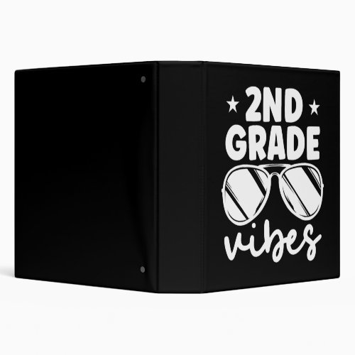 2nd Grade Vibes Welcome Back To School 2nd Grade 3 Ring Binder