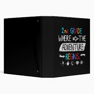 2nd Grade Where the Adventure Begins 3 Ring Binder