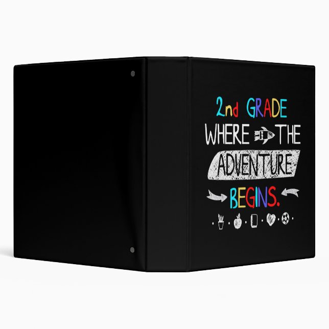 2nd Grade Where the Adventure Begins   3 Ring Binder (Background)