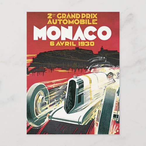 2nd Grand Prix de Monaco Postcard