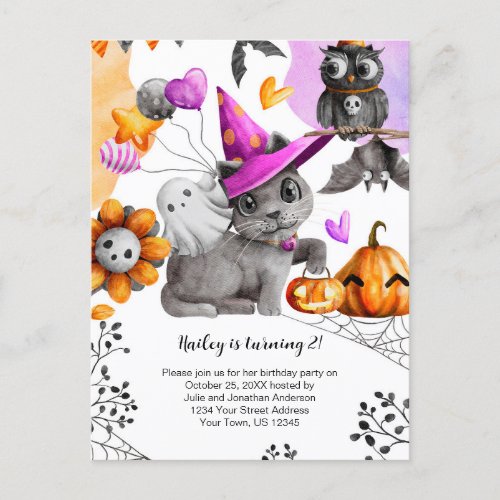 2nd Halloween Birthday Celebration Postcard