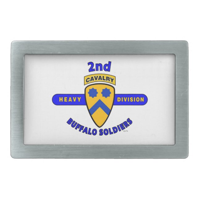2ND HEAVY CAVALRY DIVISION "BUFFALO SOLDIERS" BELT BUCKLE (Front)