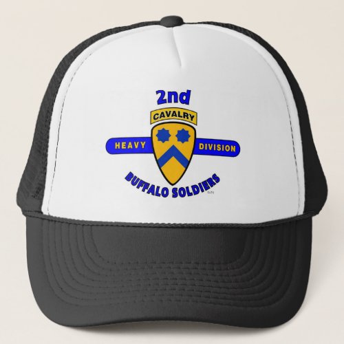 2ND HEAVY CAVALRY DIVISION BUFFALO SOLDIERS TRUCKER HAT