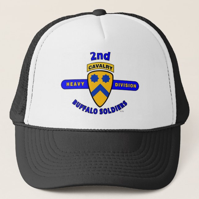 2ND HEAVY CAVALRY DIVISION "BUFFALO SOLDIERS" TRUCKER HAT (Front)