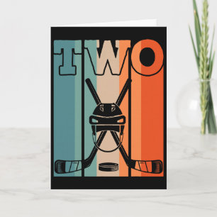 2nd Hockey Birthday 2 Year Old 2yr Boys Girl Birth Card