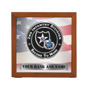 2nd ID 2nd Infantry Division Desk Organizer