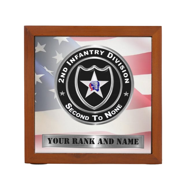 2nd ID 2nd Infantry Division  Desk Organizer (Front)
