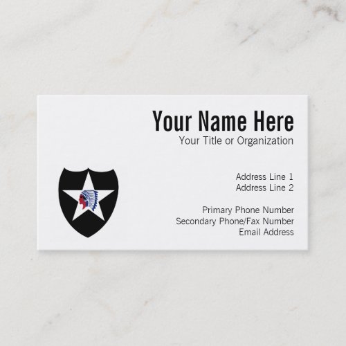 2nd ID Class A Patch Business Card