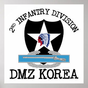 2nd ID Korea DMZ Vet with CIB Poster