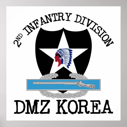 2nd ID Korea DMZ Vet with CIB Poster | Zazzle.com