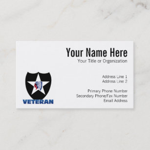 2nd ID Veteran Business Card