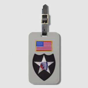 2nd Inf Div Infantry Division vets veterans Luggage Tag