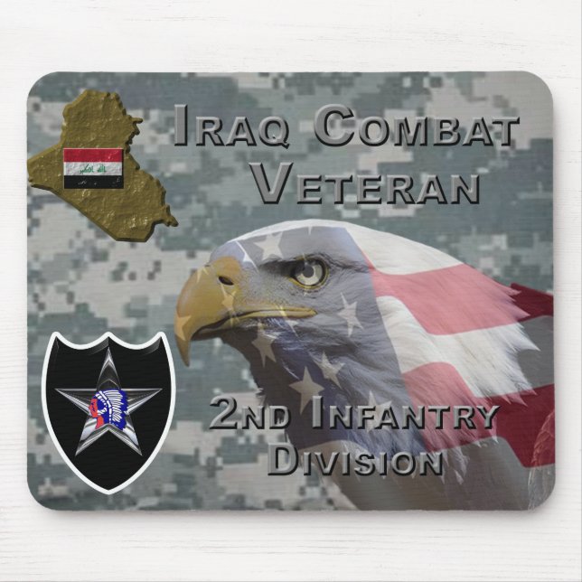 2nd Infantry Div Iraq Combat Veteran Mouse Pad (Front)