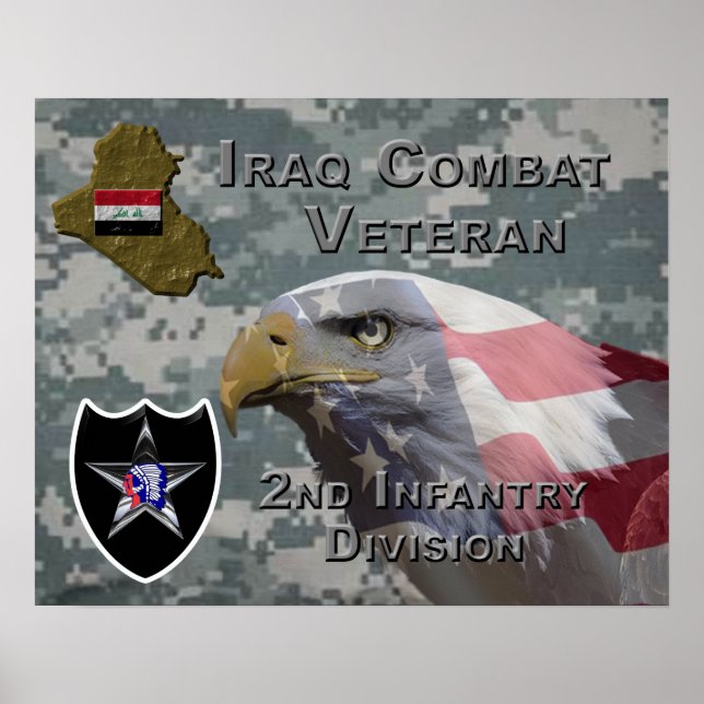 2nd Infantry Div Iraq Combat Veteran Poster (Front)
