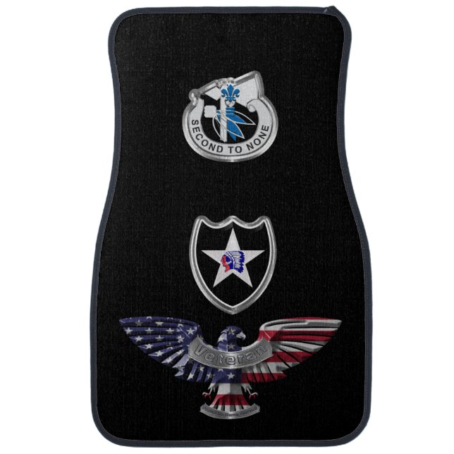 2nd Infantry Division “2ID Veteran” Car Floor Mat (Front)
