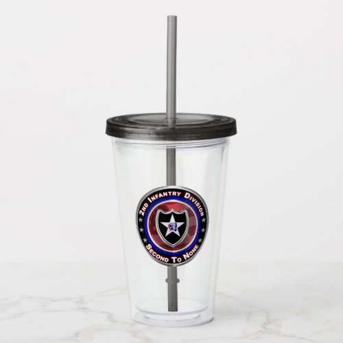 2nd Infantry Division Acrylic Tumbler