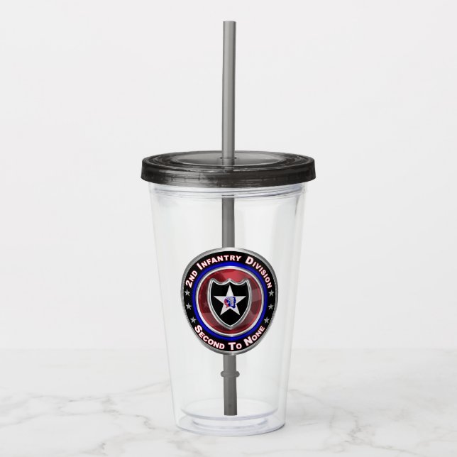 2nd Infantry Division Acrylic Tumbler (Front)