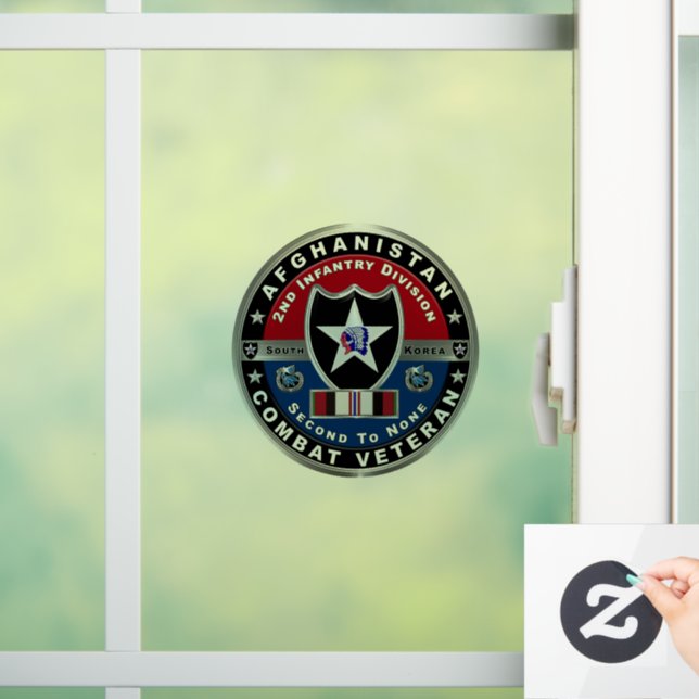 2nd Infantry Division “Afghanistan Combat Veteran” Window Cling (Home)