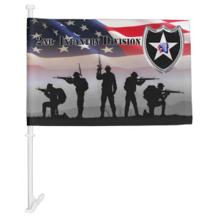 2nd Infantry Division Army Car Flag