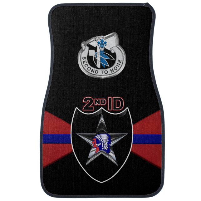 2nd Infantry Division-Awesome Design Car Floor Mat (Front)