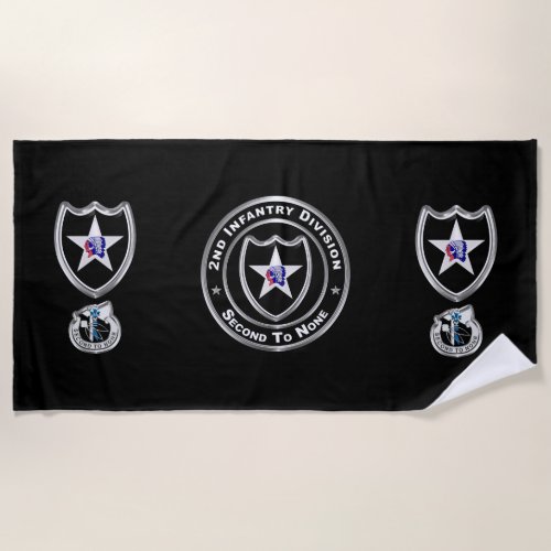 2nd Infantry Division  Beach Towel