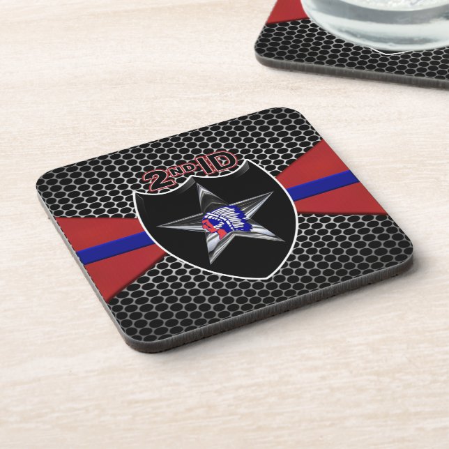 2nd Infantry Division Beverage Coaster (Left Side)