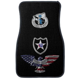 2nd Infantry Division  Car Floor Mat