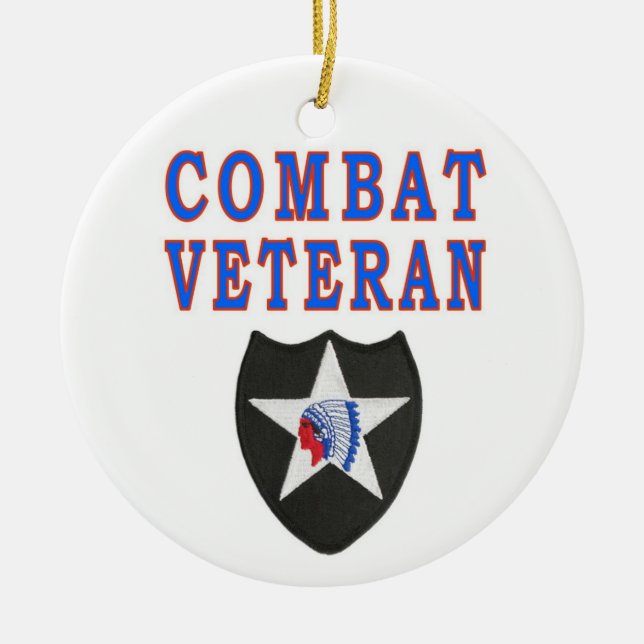 2nd INFANTRY DIVISION Ceramic Ornament (Front)