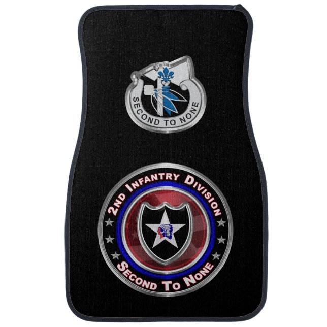 2nd Infantry Division Customized Design Car Floor Mat (Front)