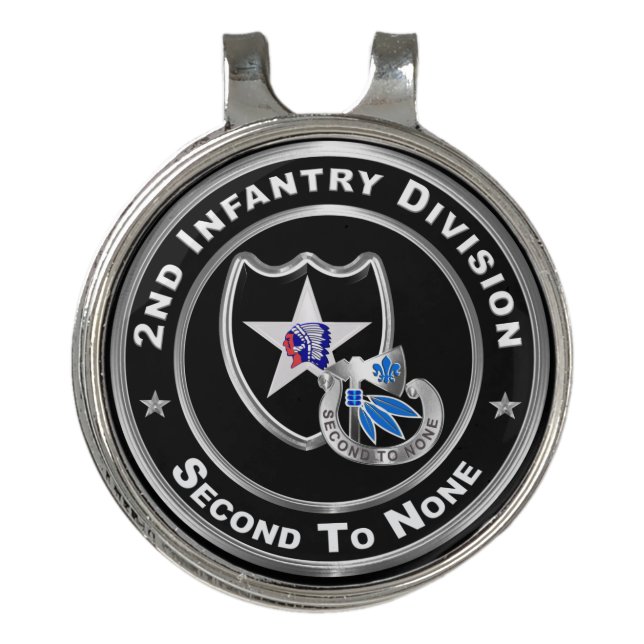 2nd Infantry Division  Golf Hat Clip (Front)