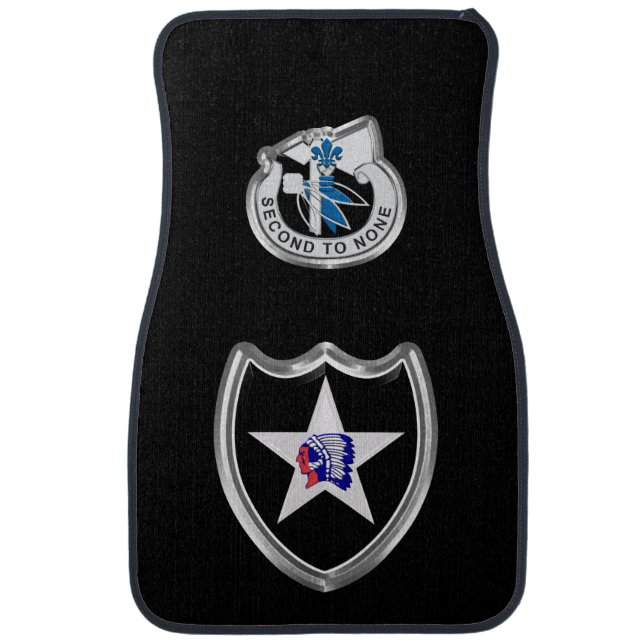 2nd Infantry Division “Iconic 2ID” Car Floor Mat (Front)