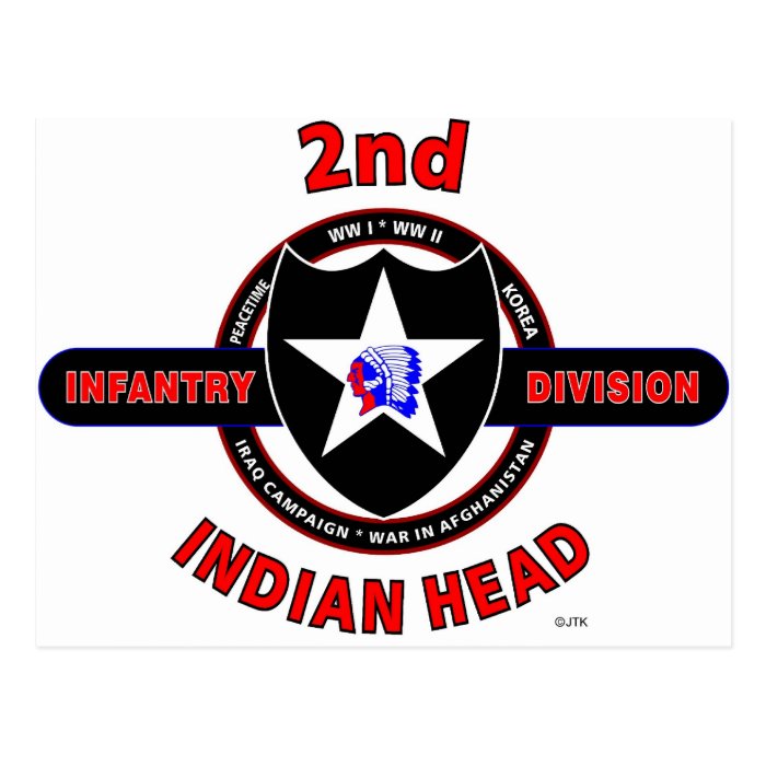 2ND INFANTRY DIVISION "INDIAN HEAD" POST CARD