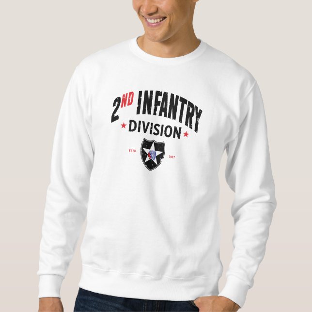 2nd Infantry Division "Indianhead" Distressed Sweatshirt (Front)