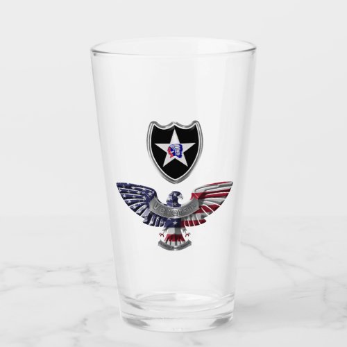 2nd Infantry Division Indianhead Div Glass Cup
