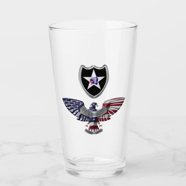 2nd Infantry Division “Indianhead Div Glass Cup (Front)