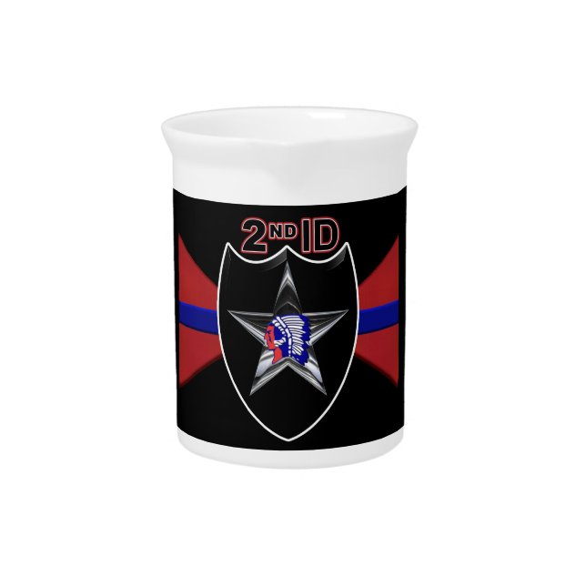 2nd Infantry Division “Indianhead Division” Beverage Pitcher (Front)