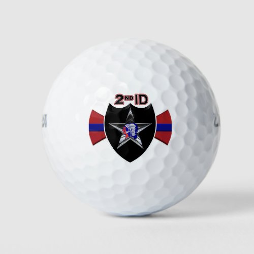 2nd Infantry Division âœIndianhead Divisionâ Custom Golf Balls