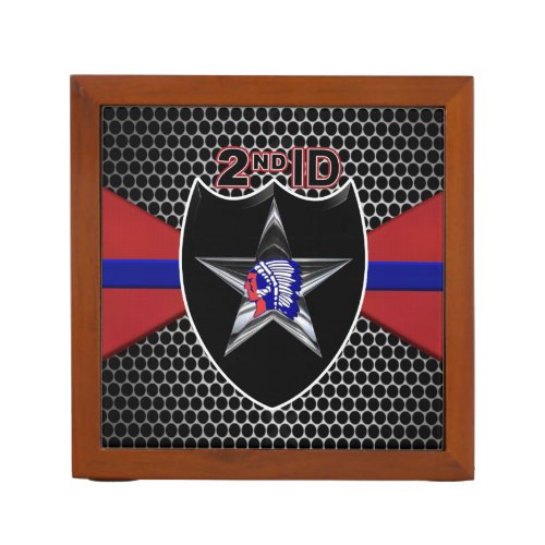 2nd Infantry Division Indianhead Division Desk Organizer